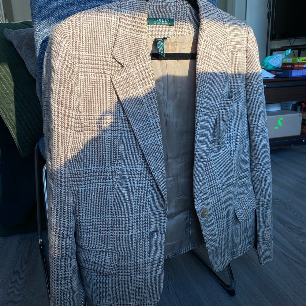 Ralph Lauren Women Plaid Blazer Size 10